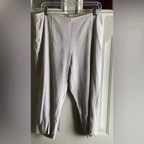 J. Jill Oatmeal Linen Blend stretch Capri Pants Size Medium/ P - Picture 2 of 8